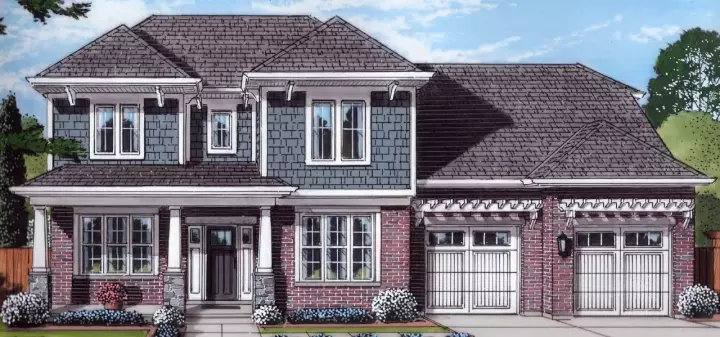 Craftsman house plans 23-465 - front exterior, 2,624 sq ft, 4 bed, 2 bath house plans | Monster House Plans