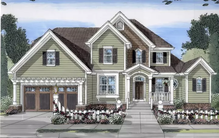 Traditional house plans 23-470 - front exterior, 2,601 sq ft, 4 bed, 2 bath house plans | Monster House Plans