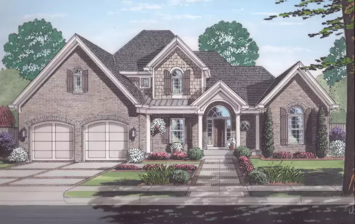 Southern house plans 23-484 - front exterior, 2,482 sq ft, 4 bed, 3 bath house plans | Monster House Plans