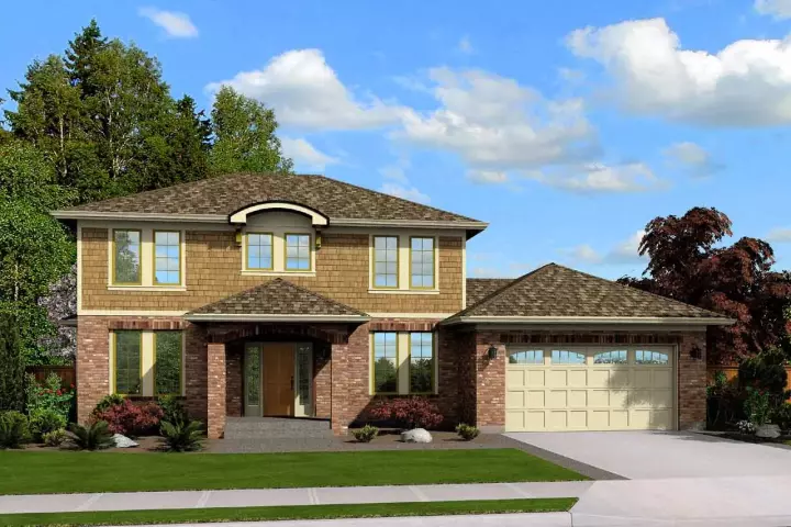 Contemporary house plans 23-487 - front exterior, 1,833 sq ft, 4 bed, 2 bath house plans | Monster House Plans