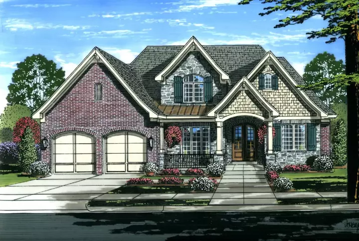 Southern house plans 23-498 - front exterior, 3,226 sq ft, 4 bed, 3 bath house plans | Monster House Plans