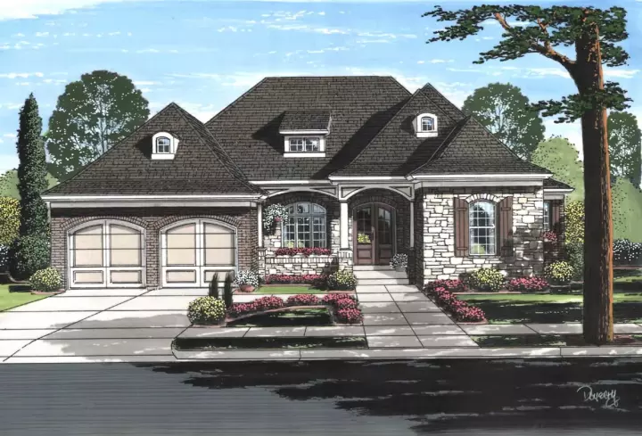 Bungalow house plans 23-503 - front exterior, 2,731 sq ft, 3 bed, 2 bath house plans | Monster House Plans