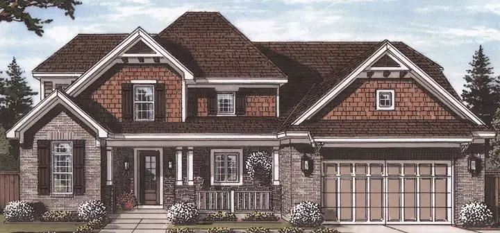 Craftsman house plans 23-504 - front exterior, 2,303 sq ft, 4 bed, 2 bath house plans | Monster House Plans