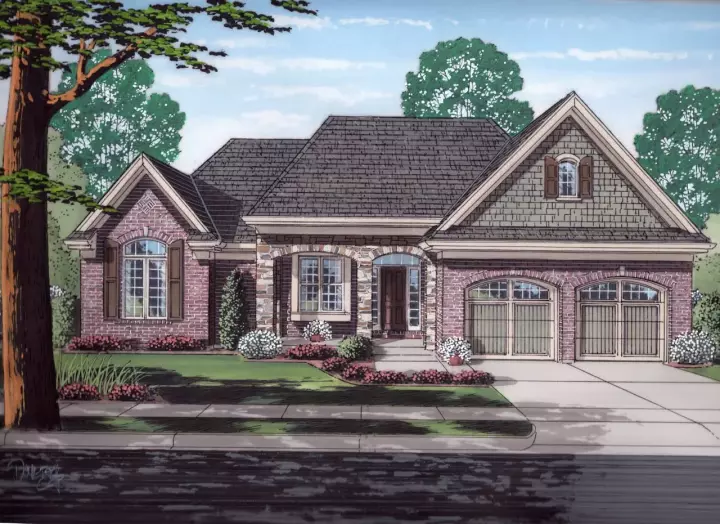 Traditional house plans 23-512 - front exterior, 1,902 sq ft, 3 bed, 2 bath house plans | Monster House Plans