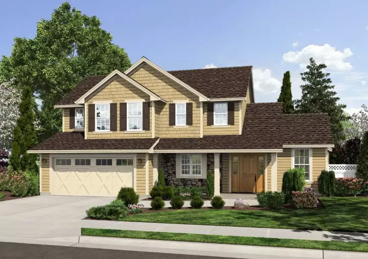Traditional house plans 23-513 - front exterior, 1,569 sq ft, 3 bed, 2 bath house plans | Monster House Plans