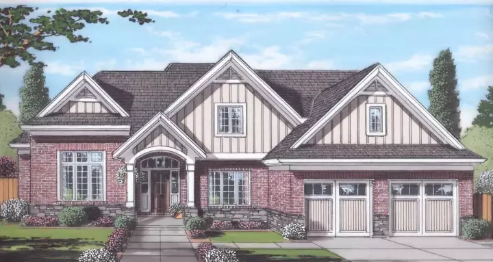Craftsman house plans 23-530 - front exterior, 1,906 sq ft, 3 bed, 2 bath house plans | Monster House Plans
