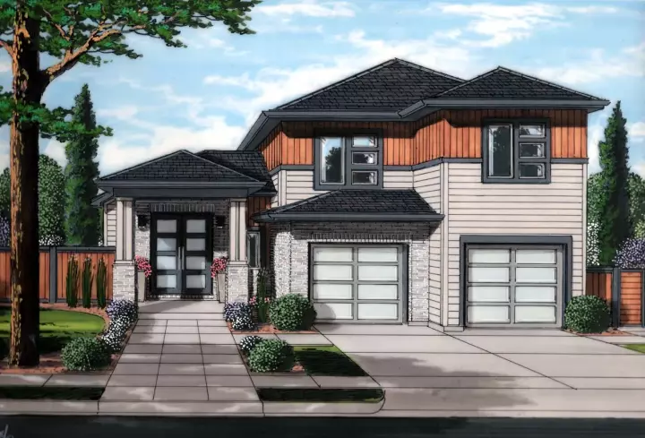 Contemporary house plans 23-532 - front exterior, 1,883 sq ft, 3 bed, 2 bath house plans | Monster House Plans