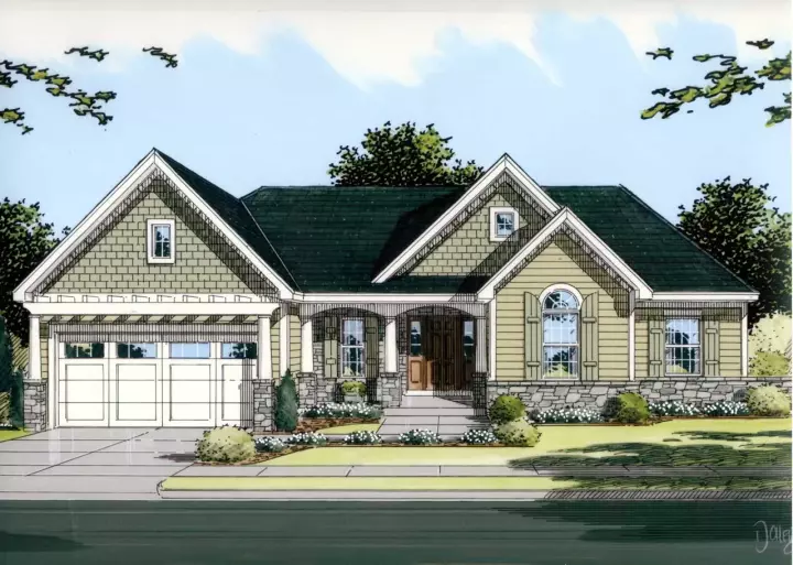 Traditional house plans 23-535 - front exterior, 1,694 sq ft, 3 bed, 2 bath house plans | Monster House Plans