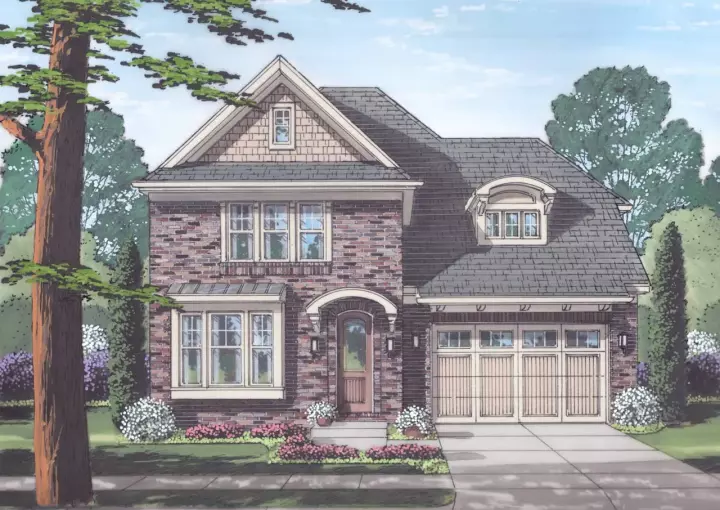 European house plans 23-539 - front exterior, 2,202 sq ft, 4 bed, 2 bath house plans | Monster House Plans