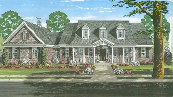 Country house plans 23-540 - front exterior, 2,041 sq ft, 3 bed, 2 bath house plans | Monster House Plans