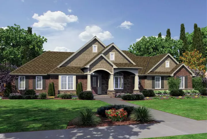 Traditional house plans 23-544 - front exterior, 2,246 sq ft, 3 bed, 2 bath house plans | Monster House Plans