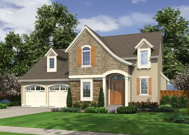 Traditional house plans 23-545 - front exterior, 2,010 sq ft, 4 bed, 2 bath house plans | Monster House Plans