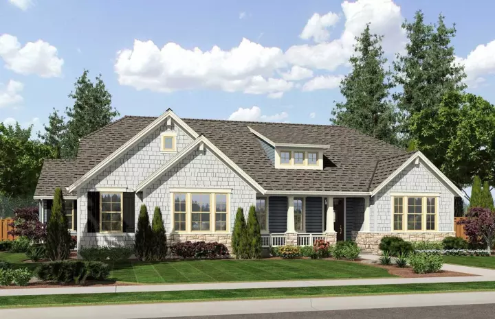 Craftsman house plans 23-557 - front exterior, 2,436 sq ft, 3 bed, 2 bath house plans | Monster House Plans