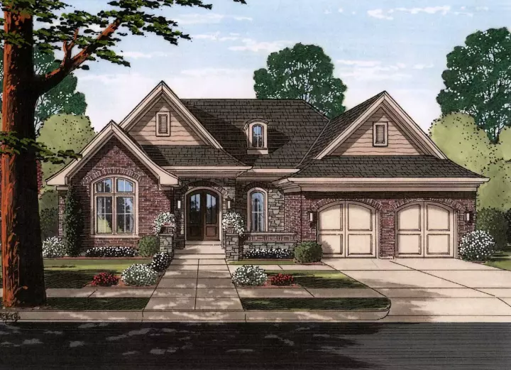 Traditional house plans 23-563 - front exterior, 2,554 sq ft, 3 bed, 2 bath house plans | Monster House Plans