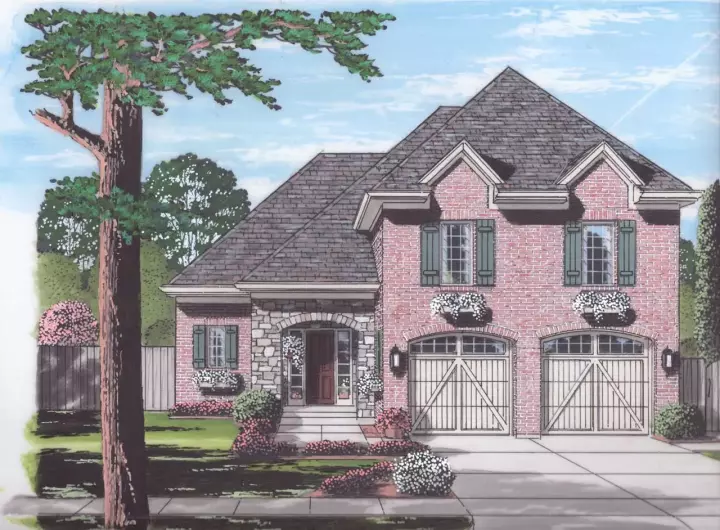 European house plans 23-569 - front exterior, 1,862 sq ft, 3 bed, 2 bath house plans | Monster House Plans