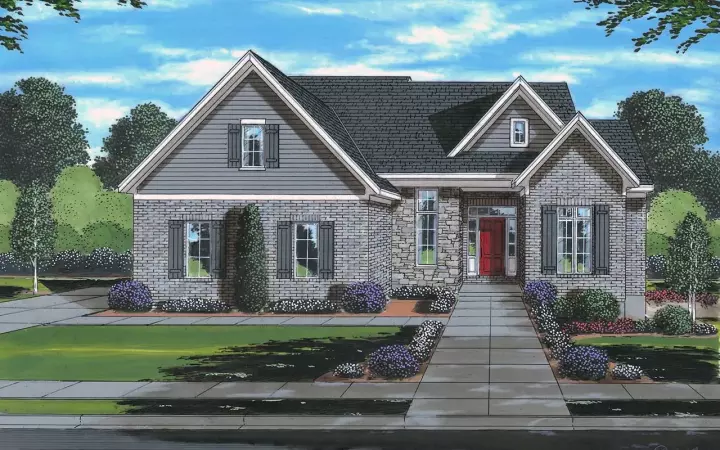 Traditional house plans 23-582 - front exterior, 2,065 sq ft, 3 bed, 2 bath house plans | Monster House Plans