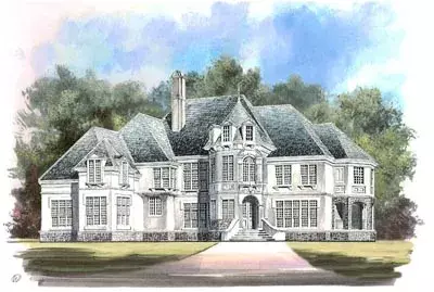 European house plans 24-105 - front exterior, 4,591 sq ft, 5 bed, 4 bath house plans | Monster House Plans