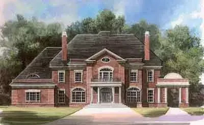 European house plans 24-108 - front exterior, 5,083 sq ft, 5 bed, 5 bath house plans | Monster House Plans