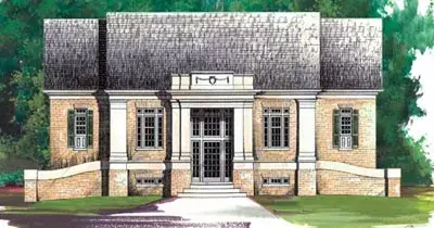 Southern Colonial house plans 24-115 - front exterior, 1,940 sq ft, 3 bed, 3 bath house plans | Monster House Plans