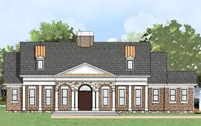Southern house plans 24-131 - front exterior, 2,097 sq ft, 2 bed, 2 bath house plans | Monster House Plans