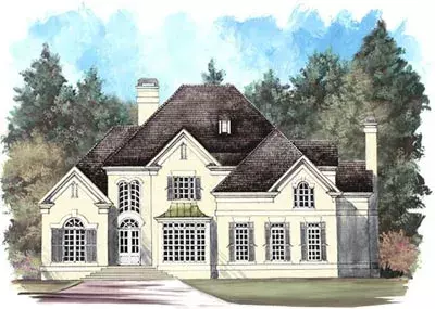 Traditional house plans 24-157 - front exterior, 2,861 sq ft, 4 bed, 3 bath house plans | Monster House Plans