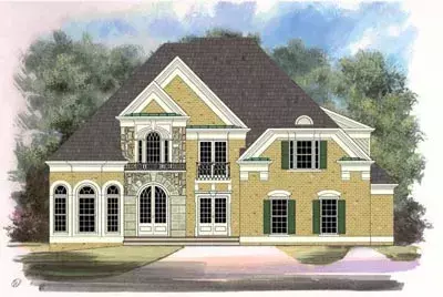 European house plans 24-165 - front exterior, 3,339 sq ft, 5 bed, 3 bath house plans | Monster House Plans