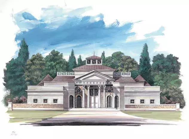 European house plans 24-174 - front exterior, 3,489 sq ft, 3 bed, 2 bath house plans | Monster House Plans