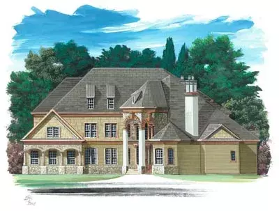 European house plans 24-185 - front exterior, 2,979 sq ft, 3 bed, 2 bath house plans | Monster House Plans
