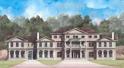 European house plans 24-190 - front exterior, 7,892 sq ft, 4 bed, 4 bath house plans | Monster House Plans
