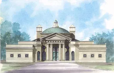Greek Revival house plans 24-202 - front exterior, 3,489 sq ft, 3 bed, 3 bath house plans | Monster House Plans