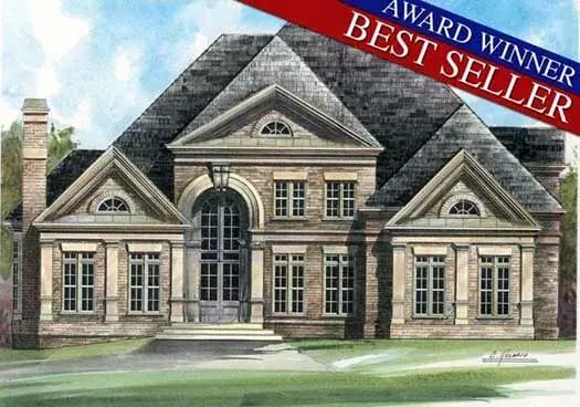 Georgian house plans 24-214 - front exterior, 3,143 sq ft, 4 bed, 3 bath house plans | Monster House Plans