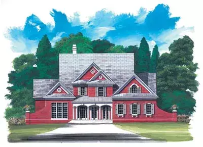 European house plans 24-216 - front exterior, 2,773 sq ft, 4 bed, 3 bath house plans | Monster House Plans