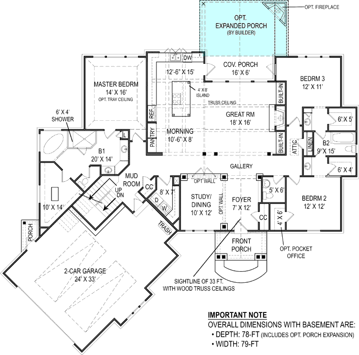 Craftsman Style Home Design 24-221