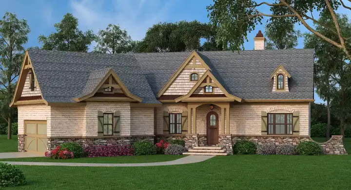 Country house plans 24-223 - front exterior, 2,447 sq ft, 3 bed, 2 bath house plans | Monster House Plans