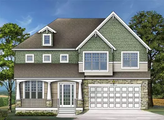 Craftsman house plans 24-232 - front exterior, 2,995 sq ft, 4 bed, 4 bath house plans | Monster House Plans