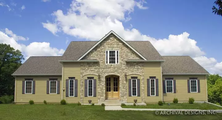 European house plans 24-251 - front exterior, 2,594 sq ft, 3 bed, 3 bath house plans | Monster House Plans