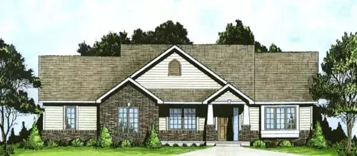Traditional house plans 25-106 - front exterior, 1,111 sq ft, 2 bed, 2 bath house plans | Monster House Plans