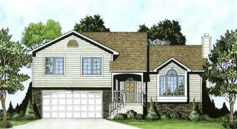 Traditional house plans 25-114 - front exterior, 1,243 sq ft, 3 bed, 2 bath house plans | Monster House Plans