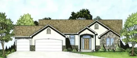 Traditional house plans 25-125 - front exterior, 1,336 sq ft, 3 bed, 2 bath house plans | Monster House Plans