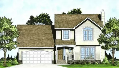 Country house plans 25-127 - front exterior, 1,343 sq ft, 3 bed, 2 bath house plans | Monster House Plans