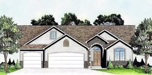 Traditional house plans 25-165 - front exterior, 1,489 sq ft, 2 bed, 2 bath house plans | Monster House Plans