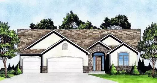 Traditional house plans 25-167 - front exterior, 1,553 sq ft, 2 bed, 2 bath house plans | Monster House Plans
