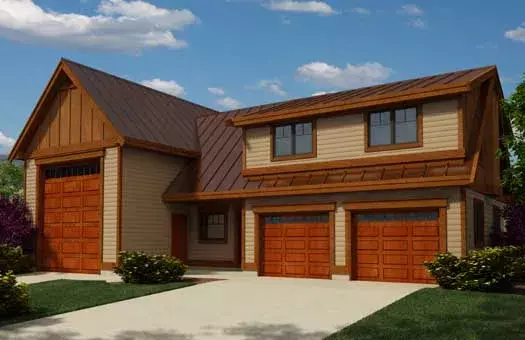 Traditional house plans 26-142 - front exterior, 1,173 sq ft, 2 bed, 1 bath house plans | Monster House Plans