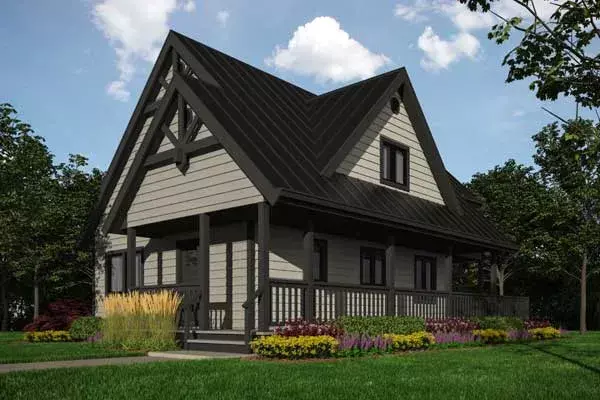 Craftsman house plans 26-143 - front exterior, 1,343 sq ft, 3 bed, 2 bath house plans | Monster House Plans