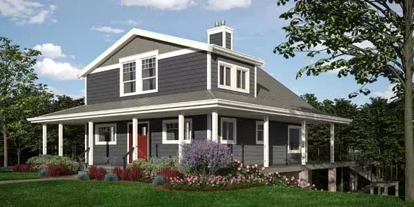 Country house plans 26-151 - front exterior, 1,882 sq ft, 4 bed, 3 bath house plans | Monster House Plans