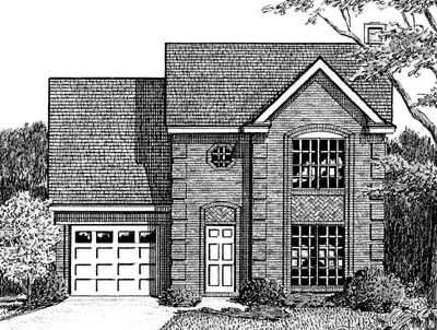 Traditional house plans 27-103 - front exterior, 1,230 sq ft, 3 bed, 2 bath house plans | Monster House Plans