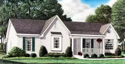 Country house plans 27-106 - front exterior, 1,397 sq ft, 3 bed, 2 bath house plans | Monster House Plans