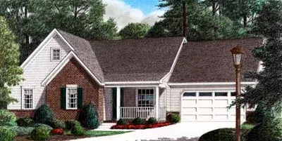 Country house plans 27-108 - front exterior, 1,660 sq ft, 3 bed, 2 bath house plans | Monster House Plans