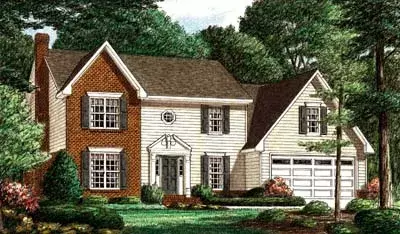 Traditional house plans 27-115 - front exterior, 1,754 sq ft, 3 bed, 2 bath house plans | Monster House Plans