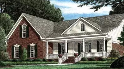 Southern house plans 27-116 - front exterior, 1,779 sq ft, 3 bed, 2 bath house plans | Monster House Plans